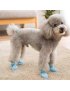 Set Botas De Lluvia Impermeables De Silicona Para Mascotas, Tamaño: L, Color: Azul