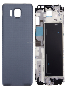 Para Galaxy Alpha / G850 cubierta de carcasa completa (carcasa frontal marco LCD placa biselada + cubierta trasera de batería)