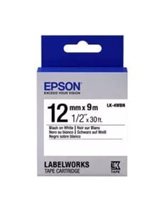 Epson LabelWorks LK-4WBN - Negro sobre blanco - Rollo (1,2 cm x 9 m) 1 bobina(s) cinta de etiqueta - para LabelWorks LW-1000, 30