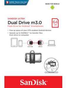 SanDisk Ultra Dual - Unidad flash USB - 64 GB - USB 3.0 / micro USB - Imagen 2