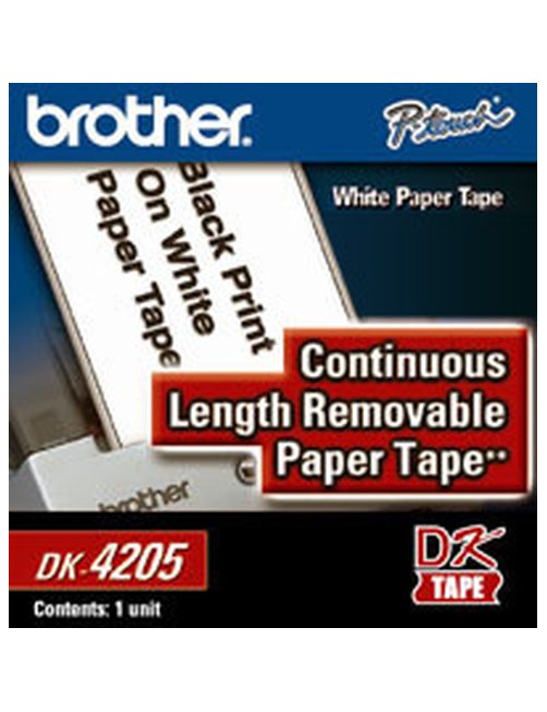 Brother DK4205 Removable - Papel - negro sobre blanco - Rollo (6,2 cm x 30,4 m) 1 bobina(s) cinta continua - para Brother QL-105
