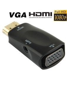 Adaptador Full HD 1080P HDMI to VGA and Audio Adapter for HDTV / Monitor / Projector(Black)	