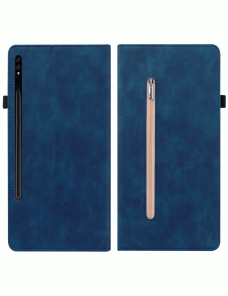 Funda-para-tableta-de-cuero-con-cremallera-de-color-solido-para-Samsung-Galaxy-Tab-S9-Skin-Feel-Azul-EDA005044302A