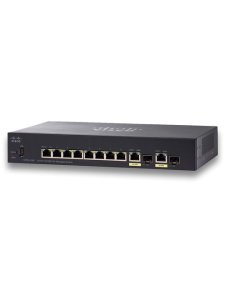 Cisco Small Business SF352-08P - Conmutador - L3 - Gestionado - 8 x 10/100 (PoE+) + 2 x combo Gigabit Ethernet/Gigabit SFP - sob