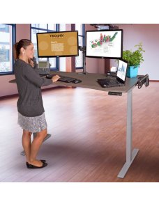 Tripp Lite Sit Stand Desk Top for Height Adjustable Standing Desk Black 72" - Table top - rectangular - black - Base escritorio 