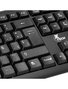Xtech - Keyboard - Wired - Spanish - USB - Black - Standard XTK-092S - Imagen 4