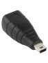 Adaptador de mini USB macho a USB BF (Negro)