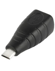 Adaptador micro USB macho a USB BF (Negro)