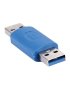 Adaptador de USB 3.0 AM a AM (Azul)