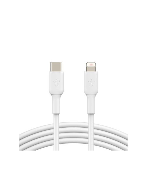 Belkin BOOST CHARGE - Cable Lightning - USB-C (M) a Lightning (M) - 1 m - blanco - suministro de potencia USB (18W) - para Apple