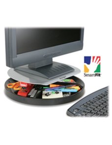Kensington Spin2 Monitor Stand with SmartFit System - Plataforma giratoria para pantalla LCD - negro, plata - escritorio - Image