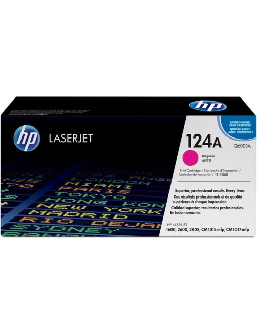 HP 124A - Magenta - original - LaserJet - cartucho de tóner (Q6003A) - para Color LaserJet 1600, 26 Q6003A - Imagen 1