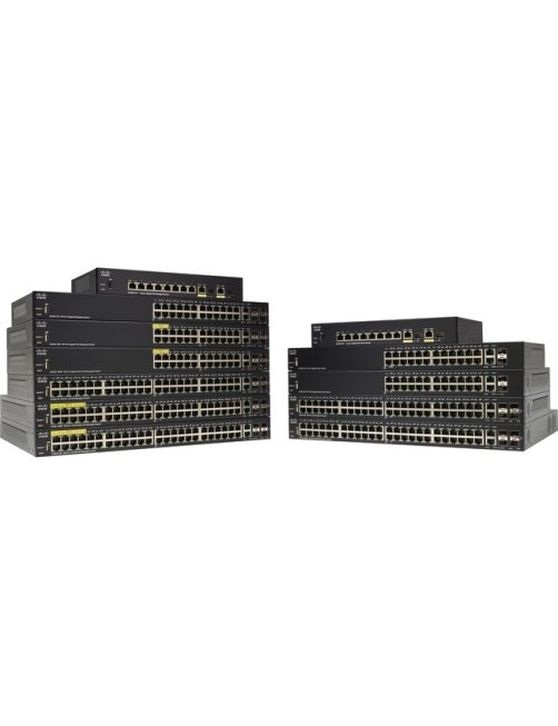 Cisco Small Business SF350-24P - Conmutador - L3 - Gestionado - 24 x 10/100 (PoE+) + 2 x 10/100/1000 SF350-24P-K9-NA - Imagen 1