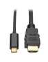 Tripp Lite USB C to HDMI Adapter Cable Converter UHD Ultra High Definition 4K x 2K @ 30Hz M/M USB Type C, USB-C, USB Type-C 6ft 
