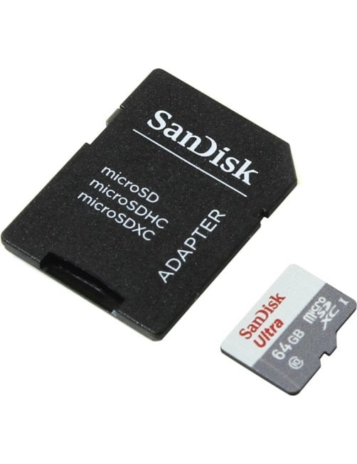 SanDisk - Flash memory card - microSDXC UHS-I Memory Card - 64 GB - 100MB SDSQUNR-064G-CN3MA