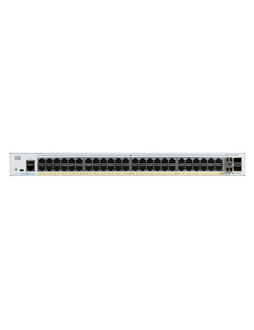 Cisco Catalyst 1000-48P-4G-L - Conmutador - Gestionado - 24 x 10/100/1000 (PoE+) + 24 x 10/100/1000 + 4 x Gigabit SFP (enlace as