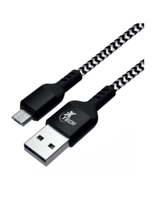 Xtech - USB cable - 4 pin USB Type A - 24 pin USB-C - 1.8 m - Black & white - Braided-XTC-511 XTC-511