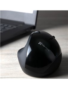 Klip Xtreme - Mouse - 2.4 GHz - Wireless - Black - Ergonomic   KMW-500BK