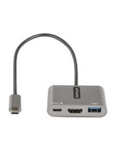 StarTech.com Adaptador Multipuertos USB C,  USB Tipo C a HDMI, Vídeo de 4K, PD de 100W, Pass Through, Hub Ladrón USB 3.0 1x USBC
