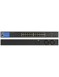 Switch Linksys LGS328PC - Gestionado - 24 x 10/100/1000 (PoE+) + 4 x Gigabit SFP (enlace ascendente) - sobremesa - PoE+ (2