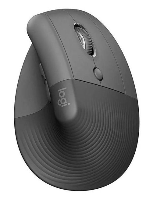 Logitech - Mouse - Bluetooth / USB - Wireless - Graphite - Lift Vertical