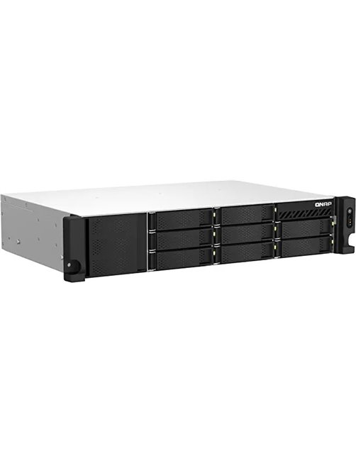 Servidor NAS QNAP TS-873AeU-RP - 8 compartimentos - montaje en bastidor - SATA 6Gb/s - RAID 0, 1, 5, 6, 10, 50, JBOD, 60 - RAM