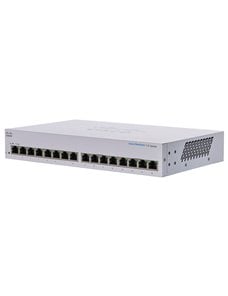 Conmutador Cisco Business 110 Series 110-16T - sin gestionar - 16 x 10/100/1000 - sobremesa, montaje en rack, montaje en pared