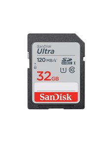 Tarjeta de memoria SanDisk Ultra SDHC UHS-I de 32 GB - 120 MB/s, C10, U1, Full HD, tarjeta SD - SDSDUN4-032G-GN6IN