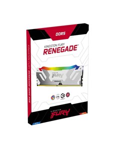 Memoria RAM Kingston FURY Renegade White RGB DDR5 / 6000MT/S / 16GB / Non-ECC / CL32 / XMP 3.0 / KF560C32RWA-16