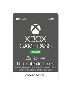Suscripción Microsoft Xbox game pass ultimate 1 mes digital, descargable QHW-00012