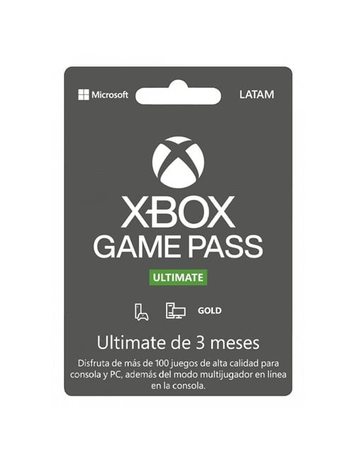 Suscripción Microsoft Xbox Game Pass Ultimate 3 meses, descargable  QHX-00010