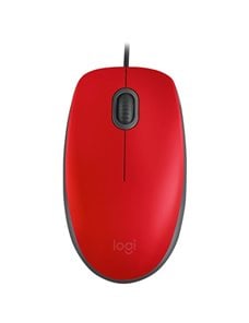 Mouse Logitech M110 SILENT, Tamaño Normal, Confortable, Wired, Click Silencioso, Red 910-006755