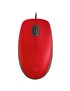 Mouse Logitech M110 SILENT, Tamaño Normal, Confortable, Wired, Click Silencioso, Red 910-006755